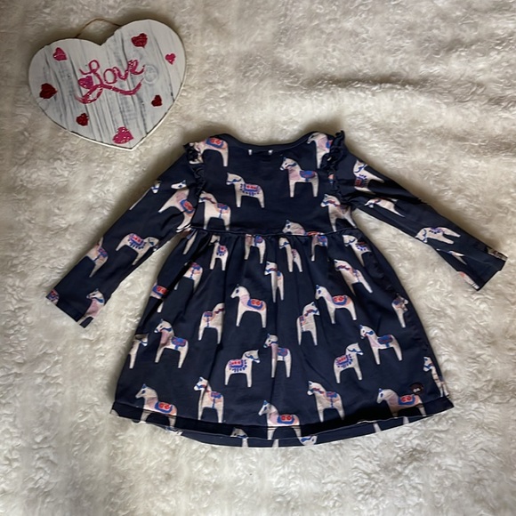 Gray dress with horses 18-24 months - Picture 3 of 3